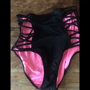PINK black bathing suit bottom